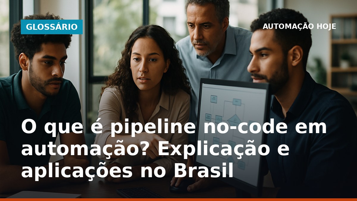 Equipe brasileira discutindo pipeline no-code em automação de processos empresariais