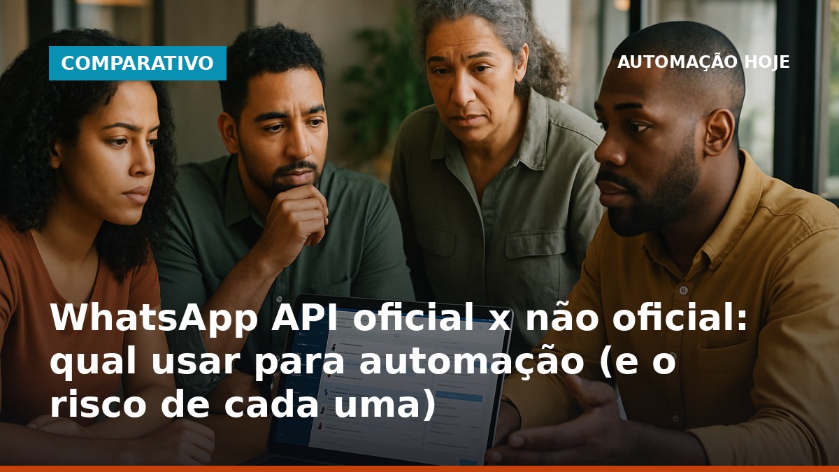WhatsApp API oficial vs não oficial na automação: comparação de risco de banimento